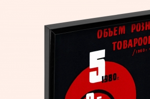 Оригинальный советский плакат увеличение розничного товарооборота к 1980 году торговля